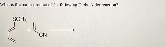 What is the major product of the following Diels-Alder reaction?
SCH3
CN
