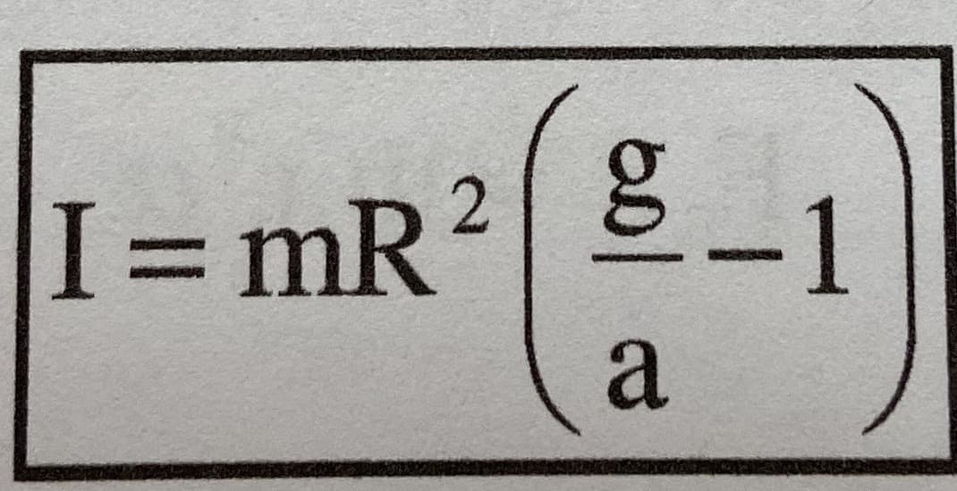 I= mR2
-1
a

