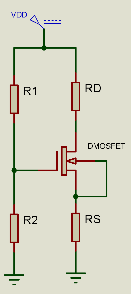 VDD
R1
RD
DMOSFET
R2
RS
