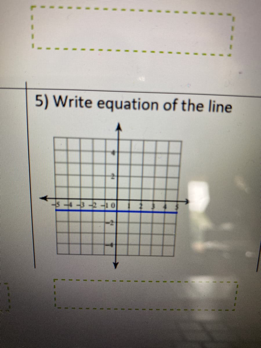 5) Write equation of the line
0