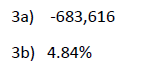 За) -683,616
з) 4.84%
3b)
