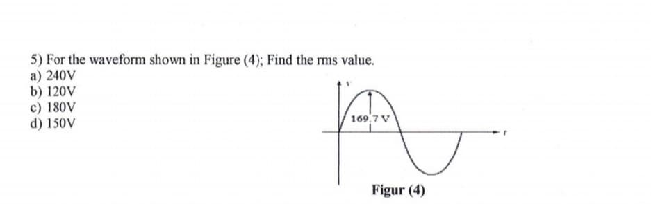 n shown in Figure (4); Find the rms value.
