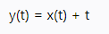 y(t) = x(t) + t

