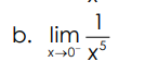 1
b. lim
X0 X
