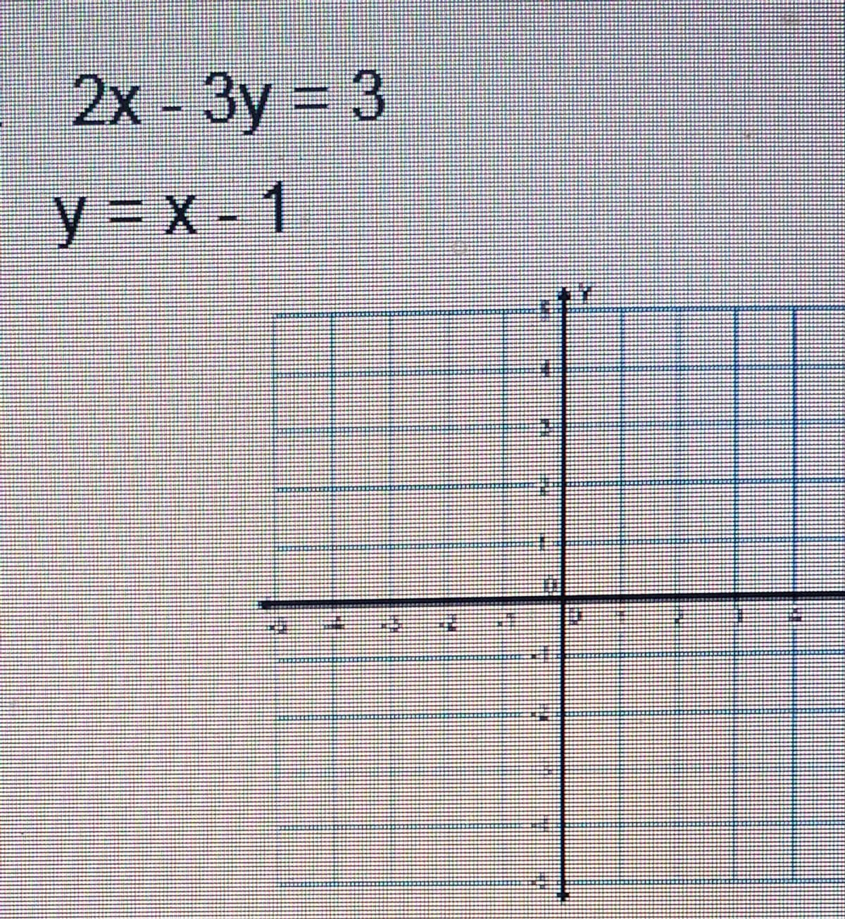 2x - 3y = 3
y=x-1