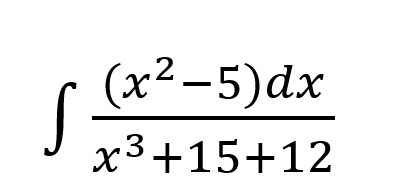 (x²-5)dx
x3+15+12
