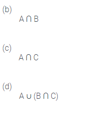 (b)
ANB
(c)
ANC
(d)
AU (BN C)
