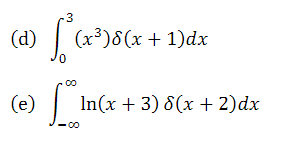 (d)
(e)
3
[*(x³)8(x + 1)dx
00
In(x + 3) 8(x + 2)dx