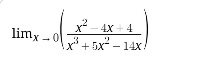 x? – 4x + 4
3+5x² – 14x.
limx - 0
x³ +
14х
-

