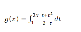 3x t+t²
g(x) = √³x
1
- dt
2-t