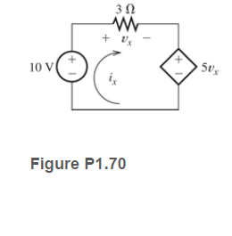 3Ω
+ v,
10 V
50's
Figure P1.70
