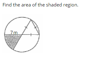 Find the area of the shaded region.
7m
