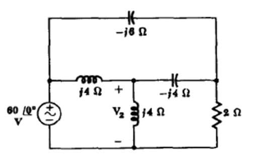 60 /0°
H
=j6 Ω
140 +
Η
-14 0
V, E 14 Ω
»2 Ω