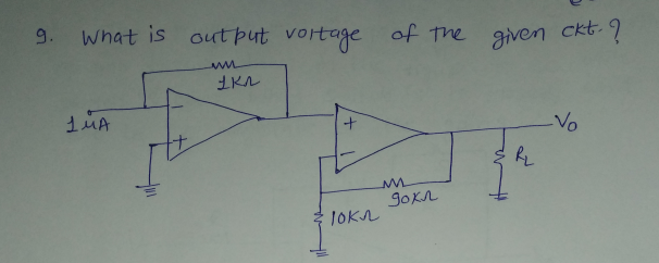 What is output voitage of The
the given ckt.?
Vo
JOKN
TOKA
