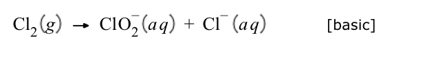 C₁₂(g) → C1O2(aq) + CÃ¯ (aq)
[basic]