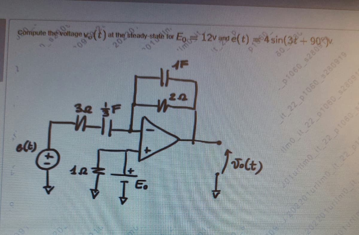 12
6(t)
#
E.
Jolt)
нни
32 F
20220 turlimo it_22_pt
201urtimo it_22_p1060
UZ
p1060_s2809 v
09 (2) at th
2023
307
compute the voltage
voltage
it_22_p1060 $280919
m0_it_22_p1060_s28091
2011
leady-s
F
for Eo 12v and e(t) = 4 sin(3t+