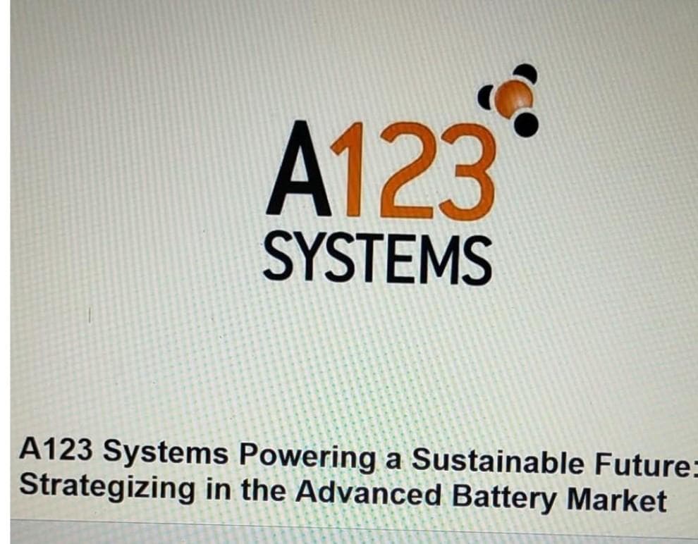 A123
SYSTEMS
A123 Systems Powering a Sustainable Future:
Strategizing in the Advanced Battery Market
