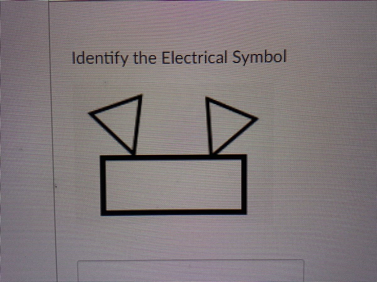 Identify the Electrical Symbol
