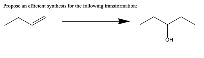 Propose an efficient synthesis for the following transformation:
ОН

