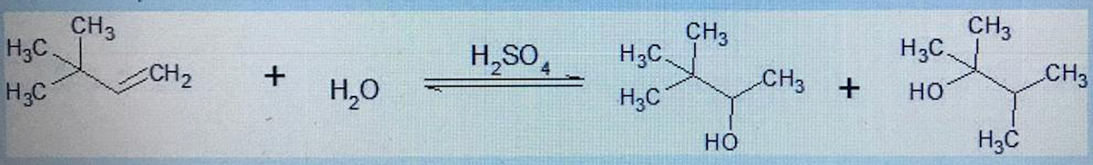 CH3
H3C.
H,SO,
CH3
H3C.
CH3
H3C.
H;C
CH2
+
H,0
CH3 +
но
CH3
H3C
но
H3C
