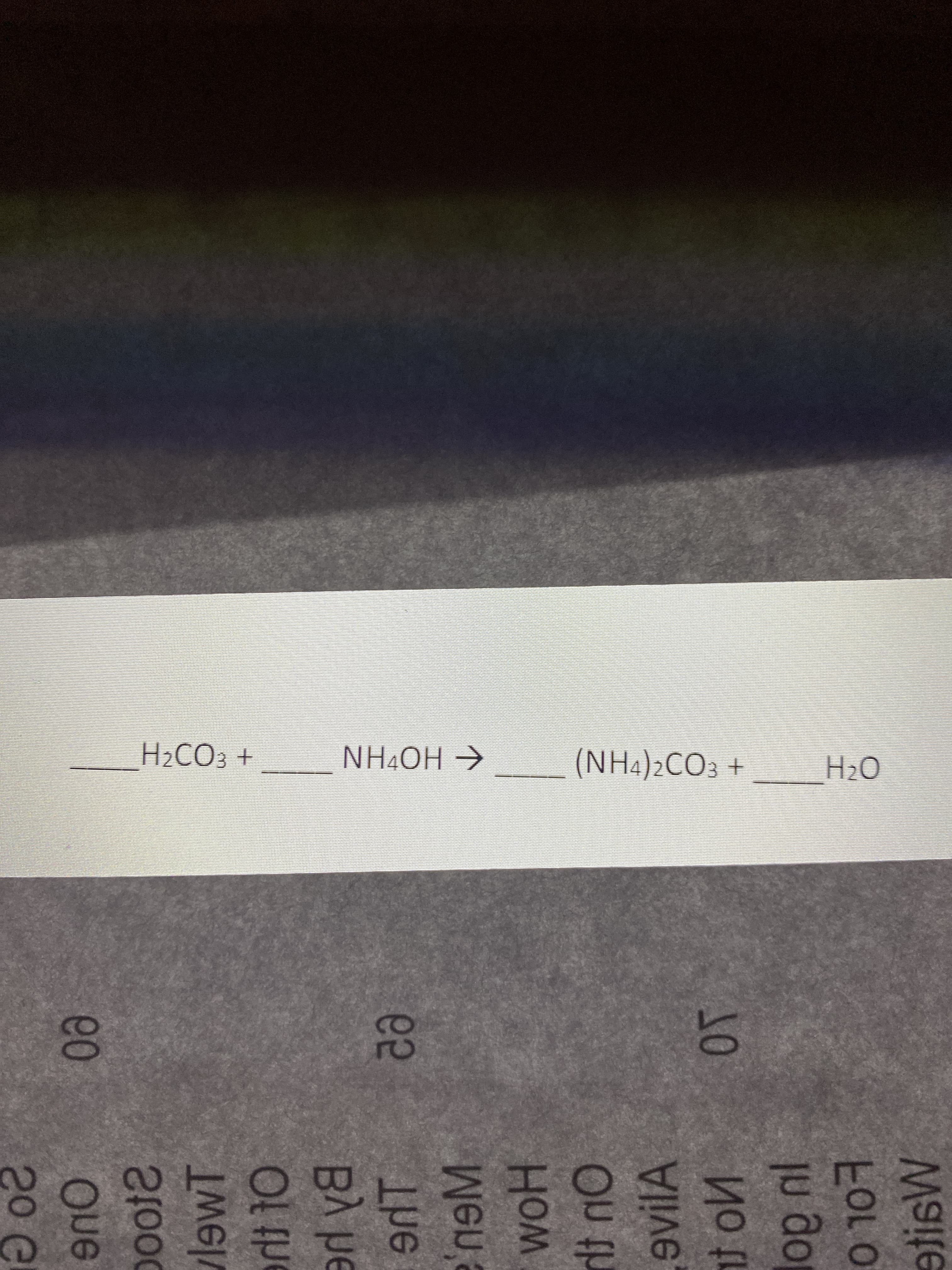 H2CO3 +
NH¼OH →
(NH:)>CO, +
H2O
