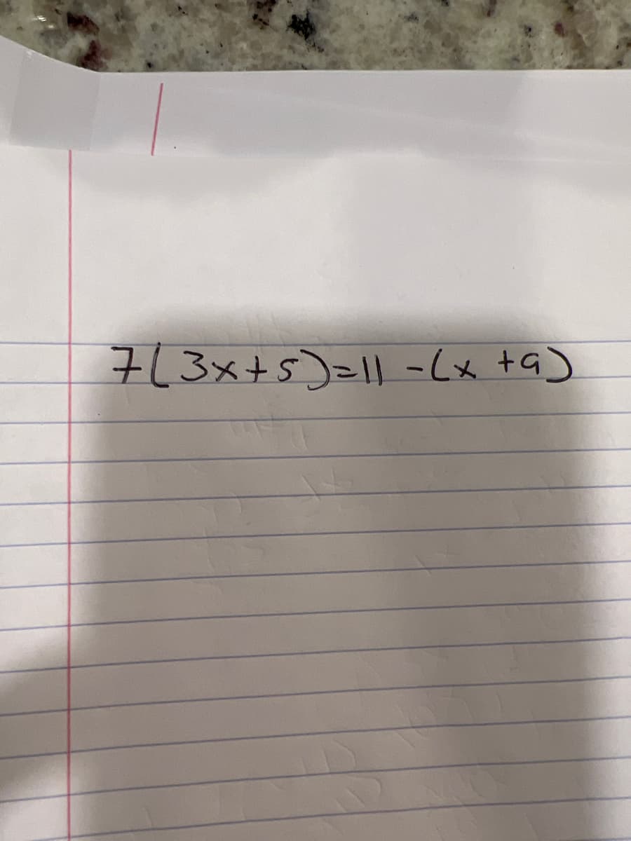 7(3x+s)=||-(x +G)
