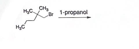 H3C.
H3C
CH3
Br 1-propanol