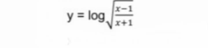 y = log
x+1
