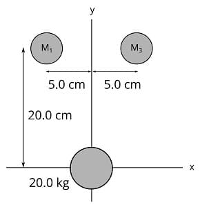 M,
Mз
5.0 cm
5.0 cm
20.0 cm
20.0 kg
