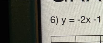 6) y = -2x -1