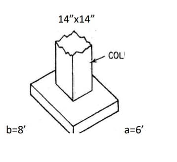 b=8'
14"x14"
COL
a=6'