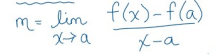 m=lin f(x)-f(a)
хуа
x-a