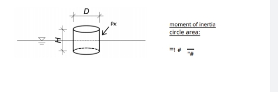 moment of inertia
circle area:
PK
=1 #
