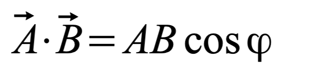 A.B= AB cos P
