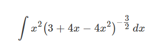 3
2 dx
(3+4x – 4x²)
