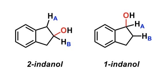 HA
ОН
HB
2-indanol
ОН
-HA
1-indanol
-Нв