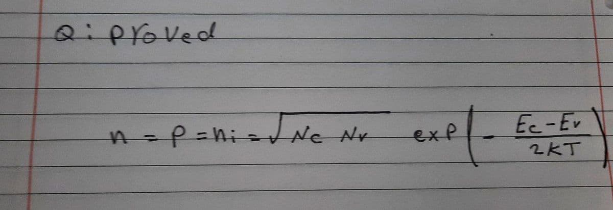 0:proved
n-P=hi= Ne Nv
exP
Ee-Ev
2KT
