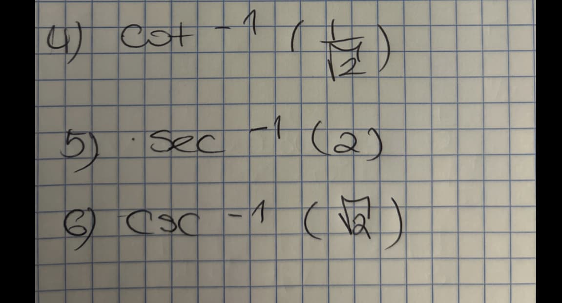 (4) Cot
5). Sec
6 CSC
1
||
A
4
(2)
√₂