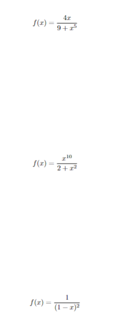 f(x) =
9+r5
z10
S(x) =
2+x²
S(r) =
(1 – 1)²
