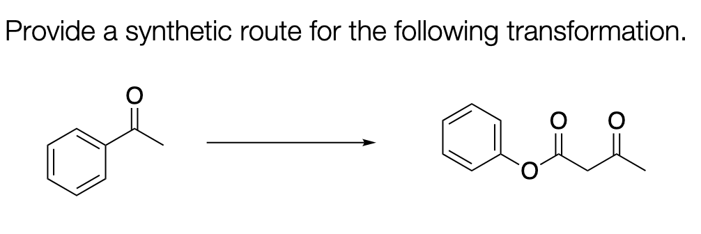 Provide a synthetic route for the following transformation.
al