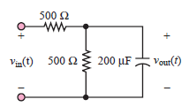 500 2
ww-
Vin(t) 500 2
200 μF 3
Vour(t)
