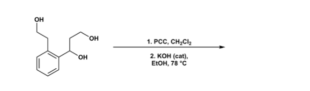 OH
HO.
1. PCC, CH;Cl2
2. КоН (cat),
ELOH, 78 °C
`OH

