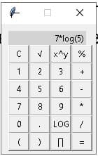 7"log(5)
v x^y %
1
2
4 5
6
7 8
9
LOG /
(
=
II
3.
