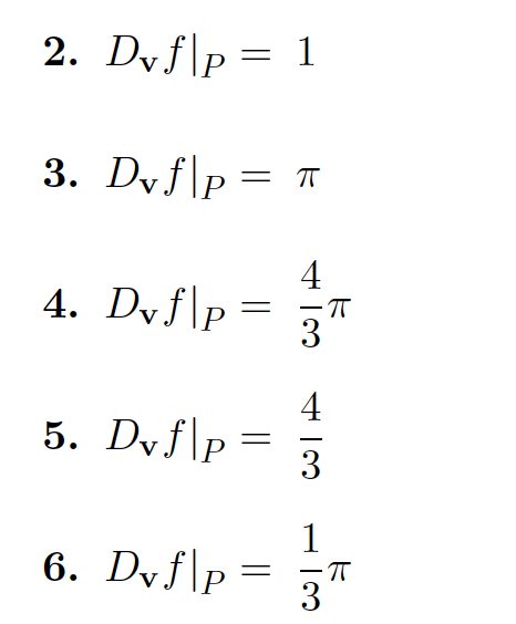 2. Dyf\p = 1
3. Dyf\p= T
4
4. Dyf\p=
3
4
5. Dyf\p=
3
1
6. Dyf\p=
3

