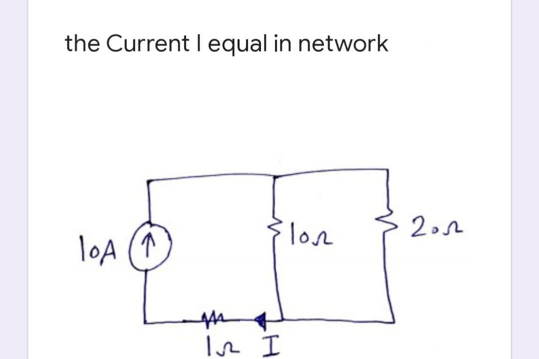 the Current Iequal in network
loe
loA (1
In I
