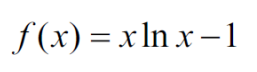 f(x)=xlnx−1