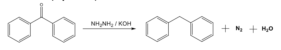 NH2NH2 / KOH
+ N₂ + H₂O