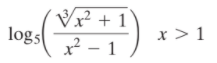 Vr + 1
logs
x² – 1
x > 1
