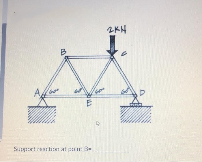 2ドN
Support reaction at point B=,
