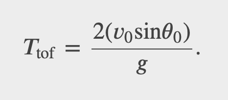 Ttof
=
2(vosinoo)
g